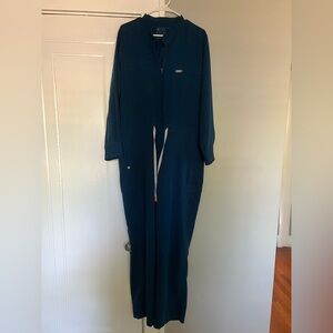 FIGS Chantal Cargo Scrub Jumpsuit - Deep Reef